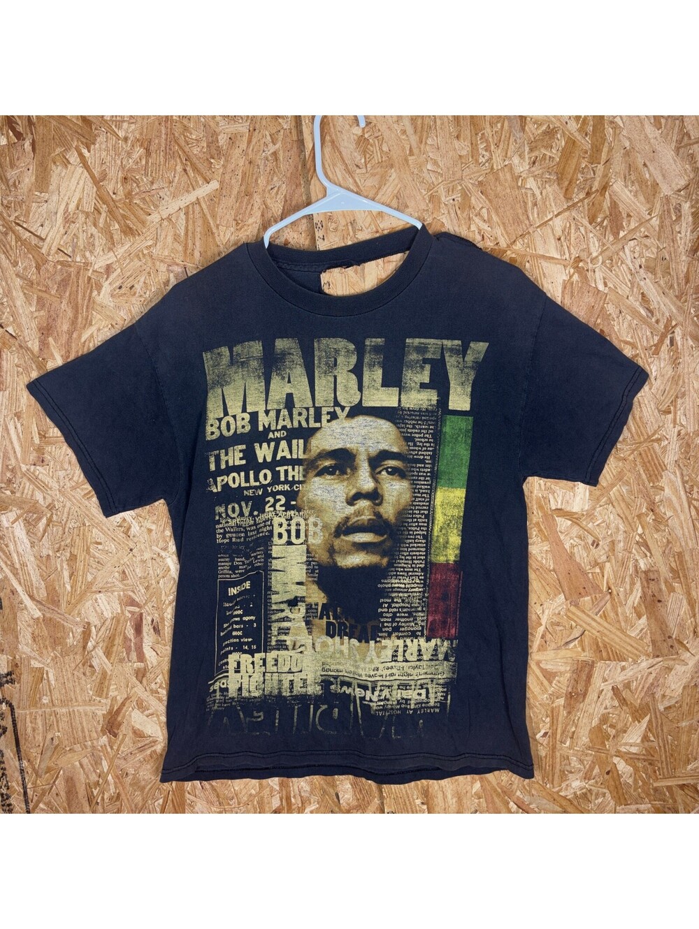 Bob Marley Mens Black Graphic Short Sleeve T Shirt